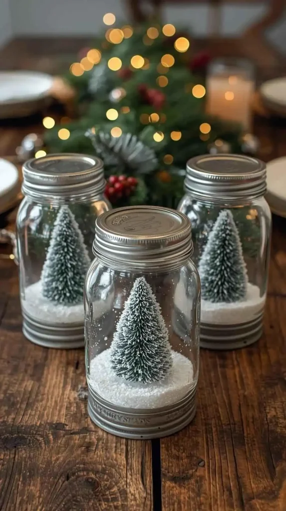 25 Christmas Home Decor DIY Ideas to Add Charm and Warmth 16 Mason Jar Snow Globes Christmas Home Decor DIY