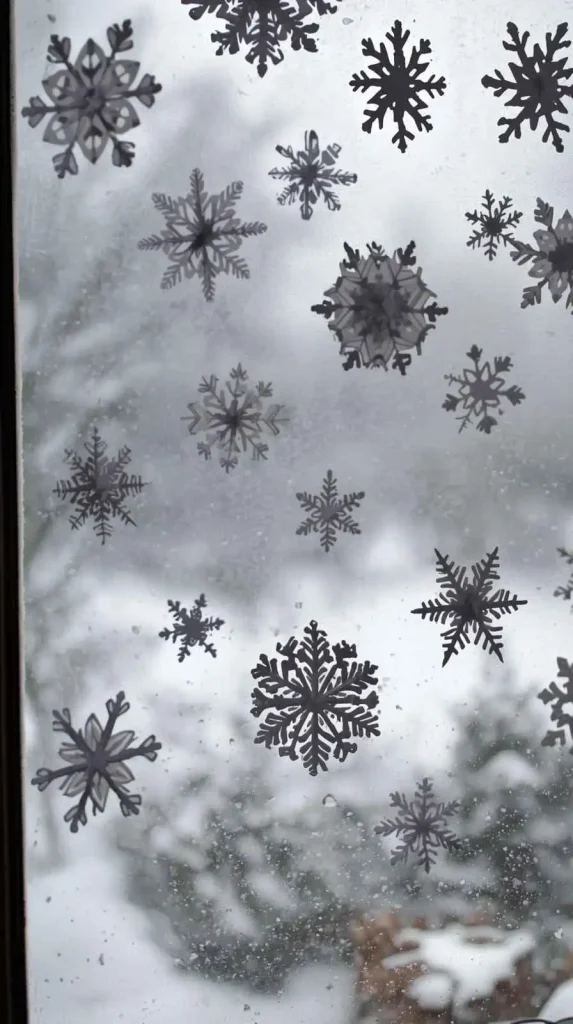 25 Christmas Home Decor DIY Ideas to Add Charm and Warmth 20 Snowflake Window Clings Christmas Home Decor DIY