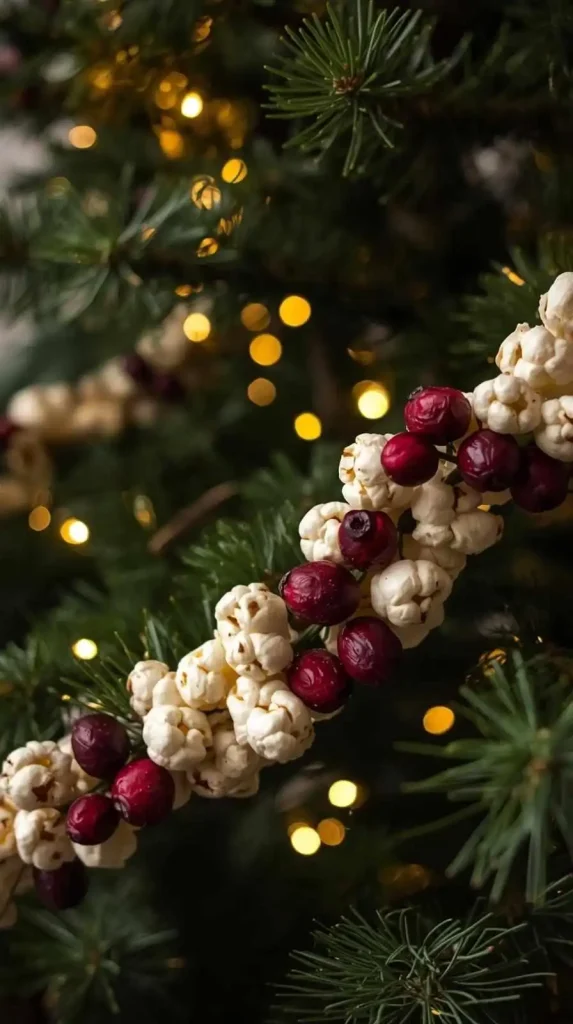 25 Christmas Home Decor DIY Ideas to Add Charm and Warmth 21 Cranberry and Popcorn Garland Christmas Home Decor DIY