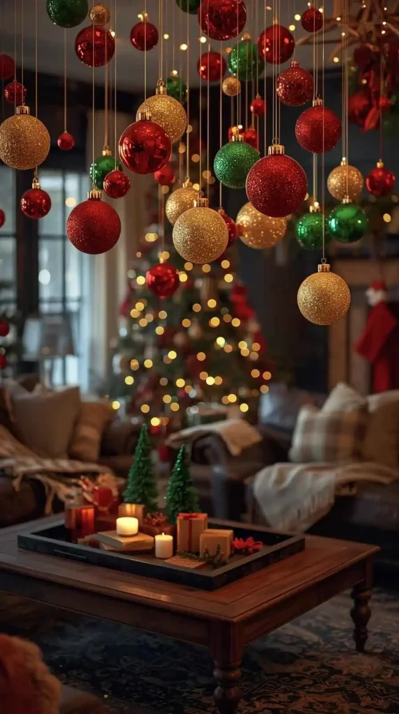 Hanging Baubles from Ceiling Hooks