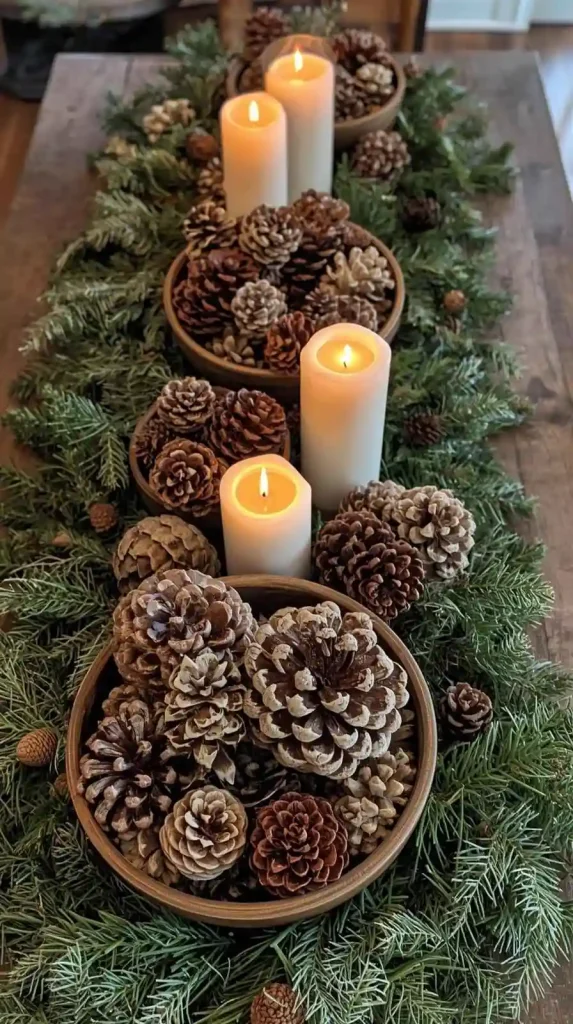  Decorative Bowls of Pinecones