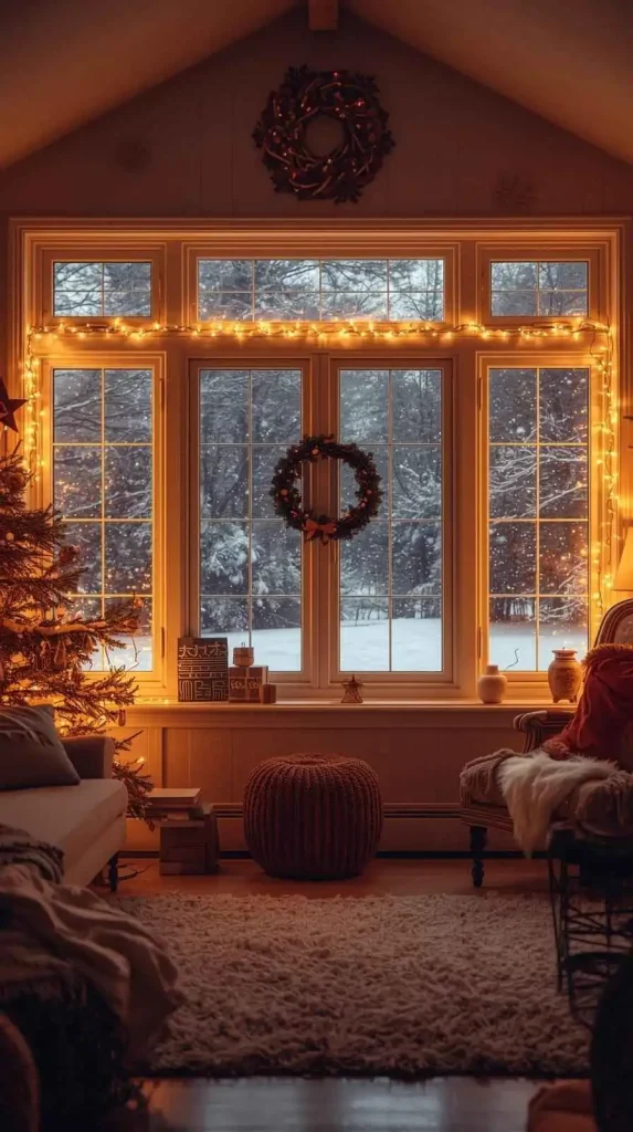  Soft Fairy Lights Around Windows