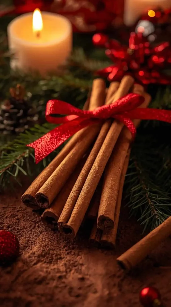 Cinnamon Sticks Tied with Ribbon