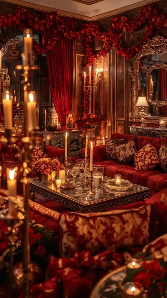 Red and Gold Accent Pieces