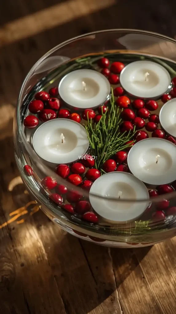 25 Christmas Home Decor DIY Ideas to Add Charm and Warmth 9 Floating Candle Centerpiece Christmas Home Decor DIY