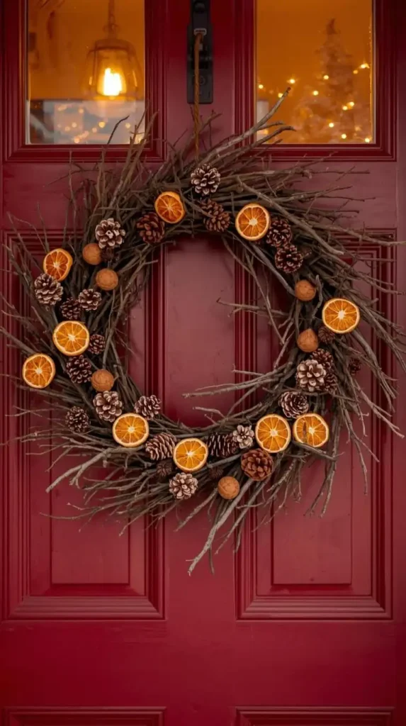 25 Christmas Home Decor DIY Ideas to Add Charm and Warmth 10 DIY Wreath with Natural Elements Christmas Home Decor DIY