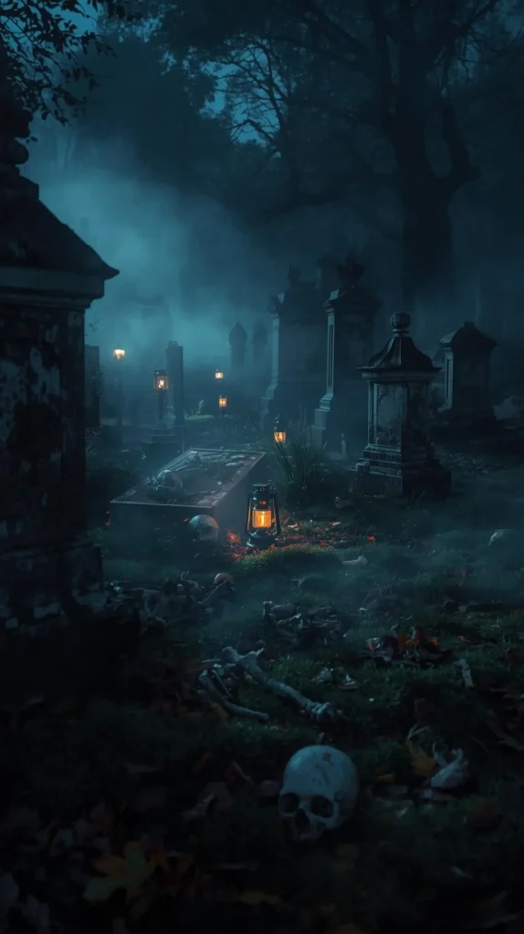 Haunted Graveyard Scene