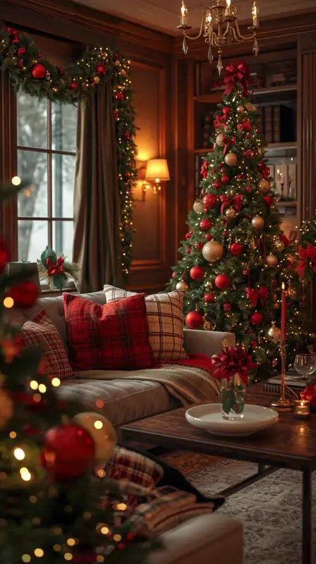 25 Traditional Christmas Home Decor Ideas for a Timeless Holiday Look 2 Classic Red and Green Theme