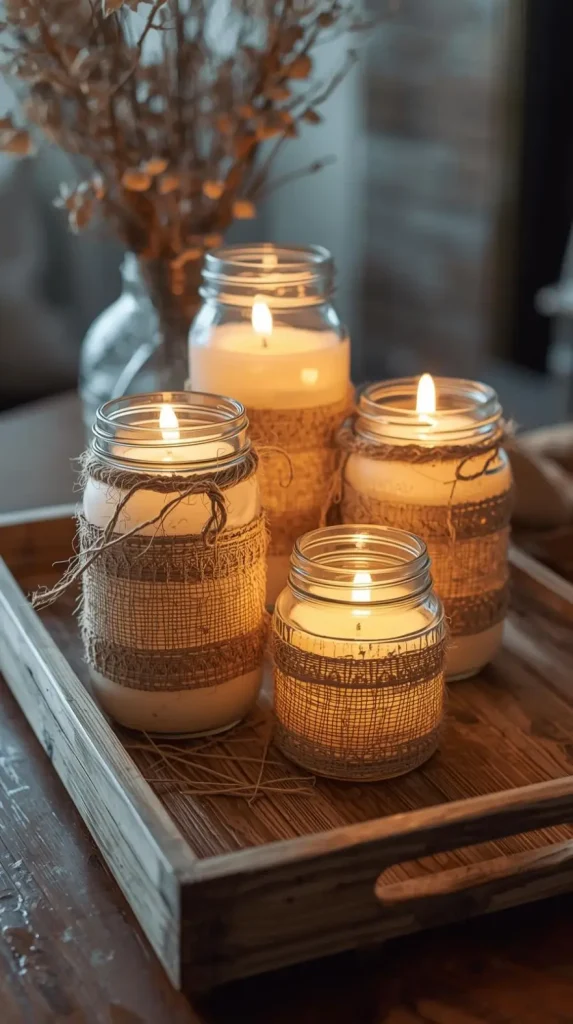 20 Dollar Tree DIY Home Decor Ideas | Creative & Budget-Friendly Crafts 2 Mason Jar Candle Holders