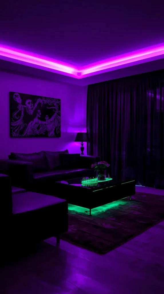 25 Halloween Home Decor Inspo for a Spooky, Stylish Season 2 Neon Haunt Glow