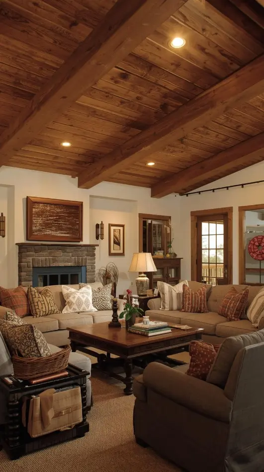 Reclaimed Wood Ceilings with Exposed Beams