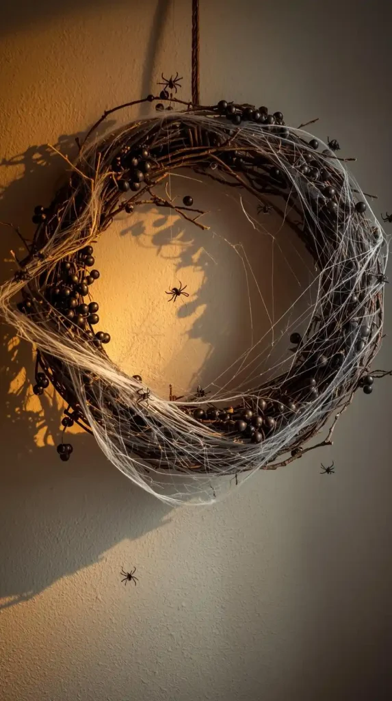 Spiderweb Berry Wreath