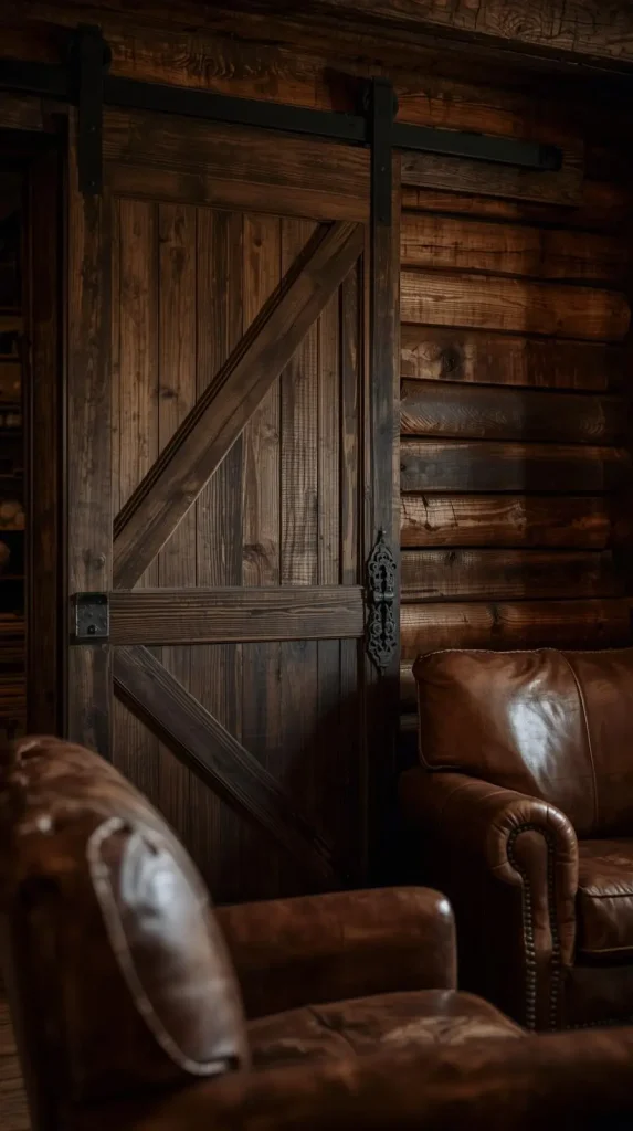 Barn Doors in Dark Wood Finishes