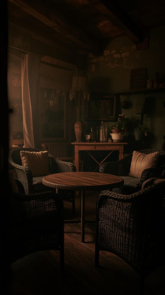 20 Dark Home Decor Ideas with Natural Materials for a Cozy & Stylish Home 11 Dark Wicker Chairs