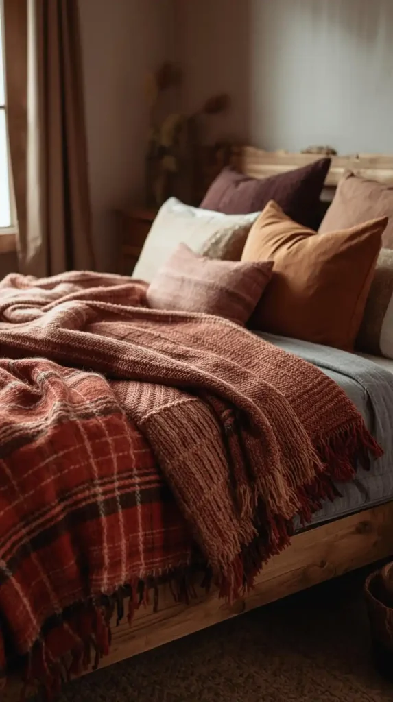 Layered Blankets & Wool Throws