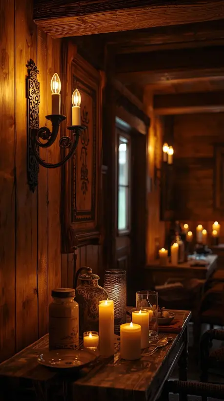 22 Western Home Decor Ideas That Feel Warm & Wild 11 Layered Lighting for Warmth