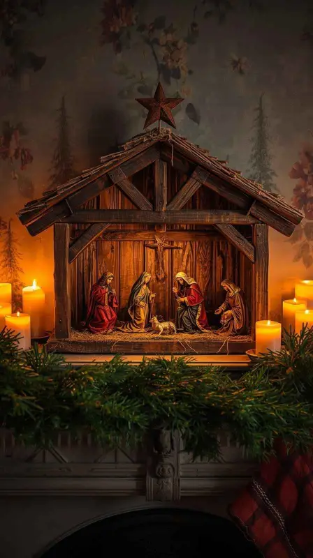 25 Traditional Christmas Home Decor Ideas for a Timeless Holiday Look 11 The Nativity Scene Display