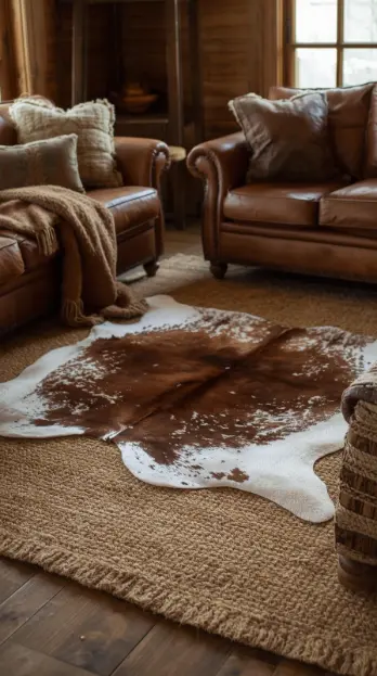 22 Western Home Decor Ideas That Feel Warm & Wild 12 Cowhide Rugs and Accents