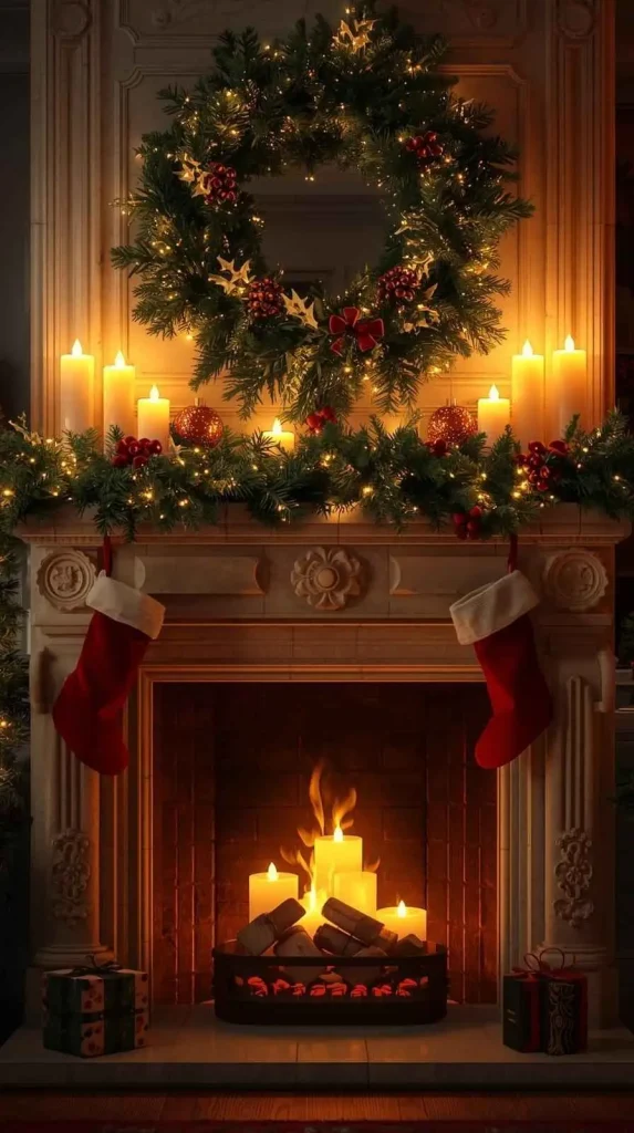 20 Christmas Home Decor Inspo - Creative Ideas to Style Your Home This Holiday 12 Cozy Fireplace Mantel Magic