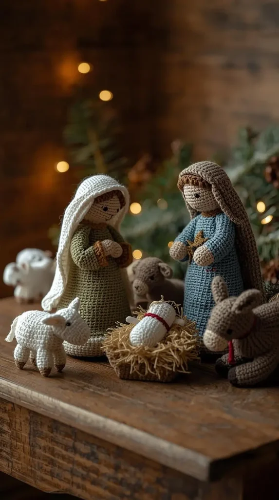 Crochet Nativity Scene Figures