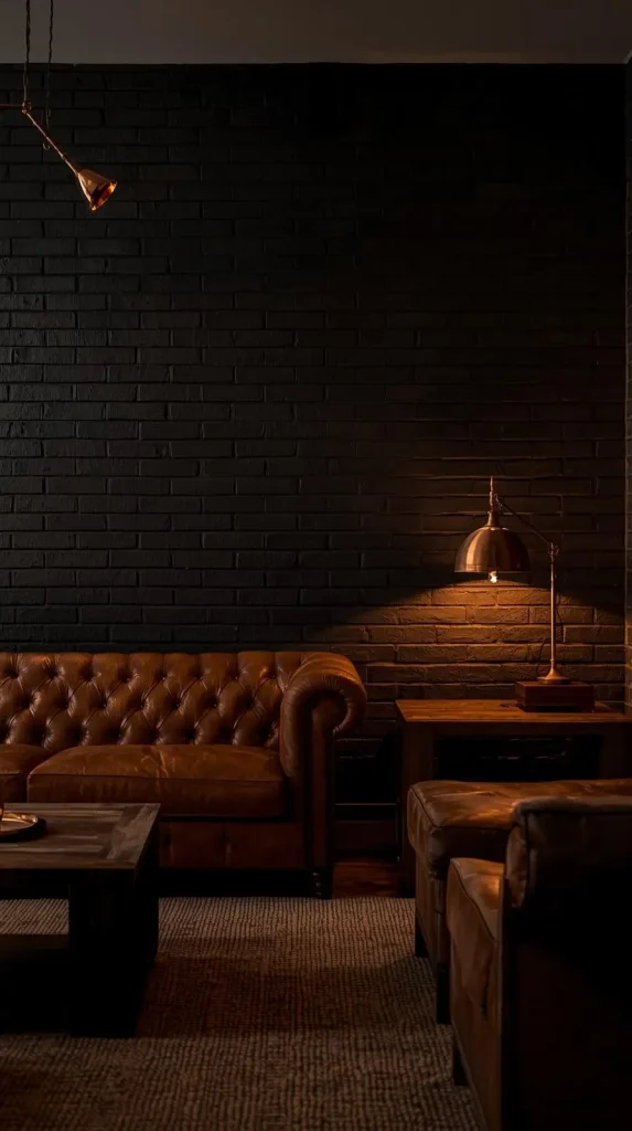Exposed Brick in Dark or Charcoal Tone