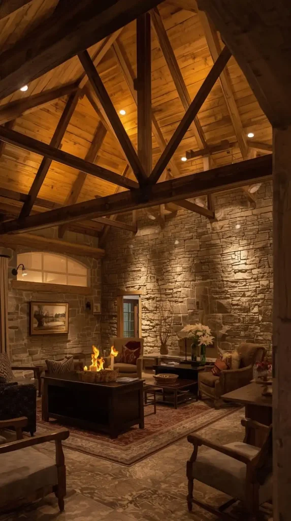 Exposed Wooden Beams