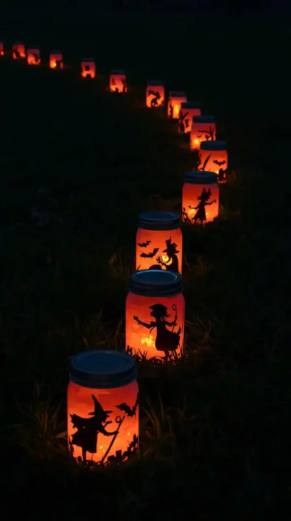 27 Best Halloween Home Decor Outdoor DIY Ideas for 2025 12 Haunted Garden Lanterns