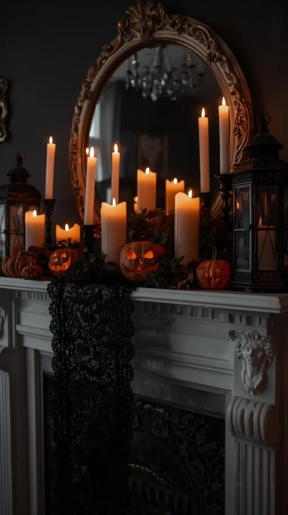 25 Halloween Home Decor Inspo for a Spooky, Stylish Season 12 Moody Mantel Styling