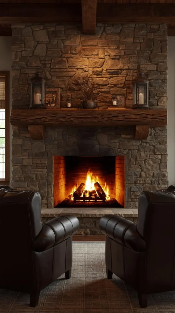  Stone Fireplaces with Western Touch