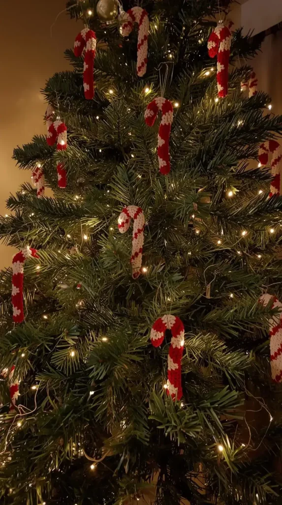 Crochet Candy Cane Decorations