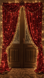 30 Easy Christmas Home Decor Ideas 2025 | Create a Warm & Festive Space 13 Festive Doorway Curtains