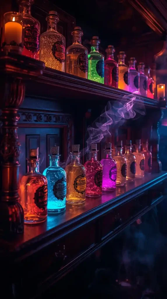 17 Iconic 2000s Halloween Home Decor Ideas for a Retro-Spooky Comeback 13 Glow Stick Potion Bottles