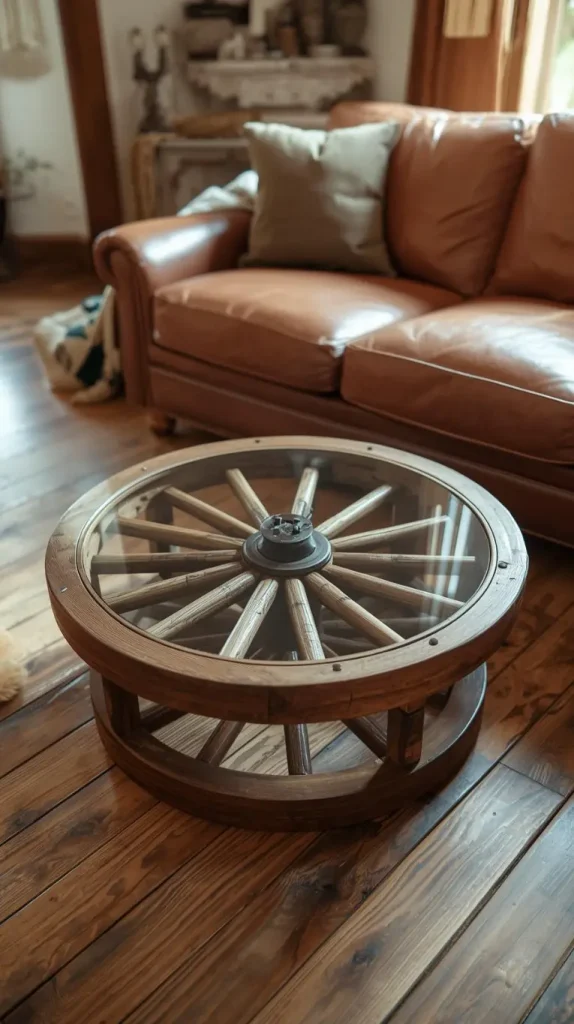 Wagon Wheel Coffee Table