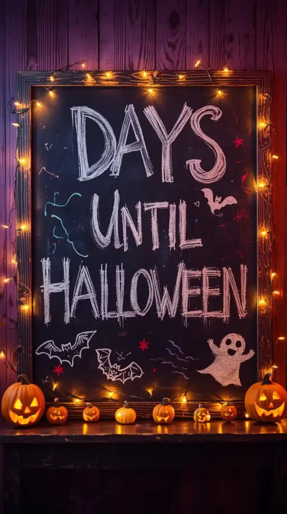 17 Iconic 2000s Halloween Home Decor Ideas for a Retro-Spooky Comeback 14 Chalkboard Countdown Board