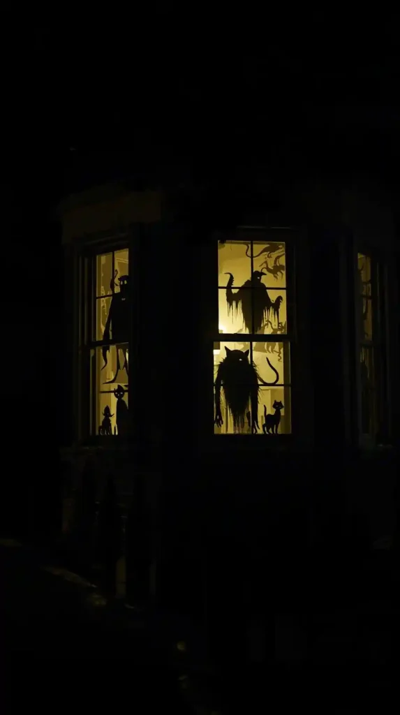 27 Best Halloween Home Decor Outdoor DIY Ideas for 2025 14 Creepy Window Silhouettes
