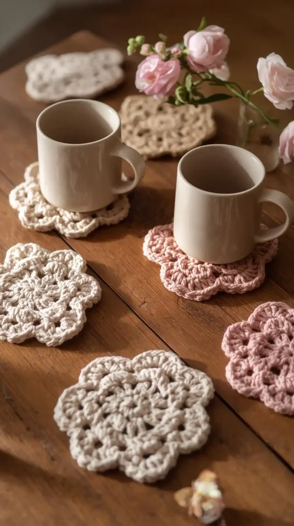 25 Cute DIY Home Decor Ideas to Brighten Your Space 14 Cute Crochet Coasters