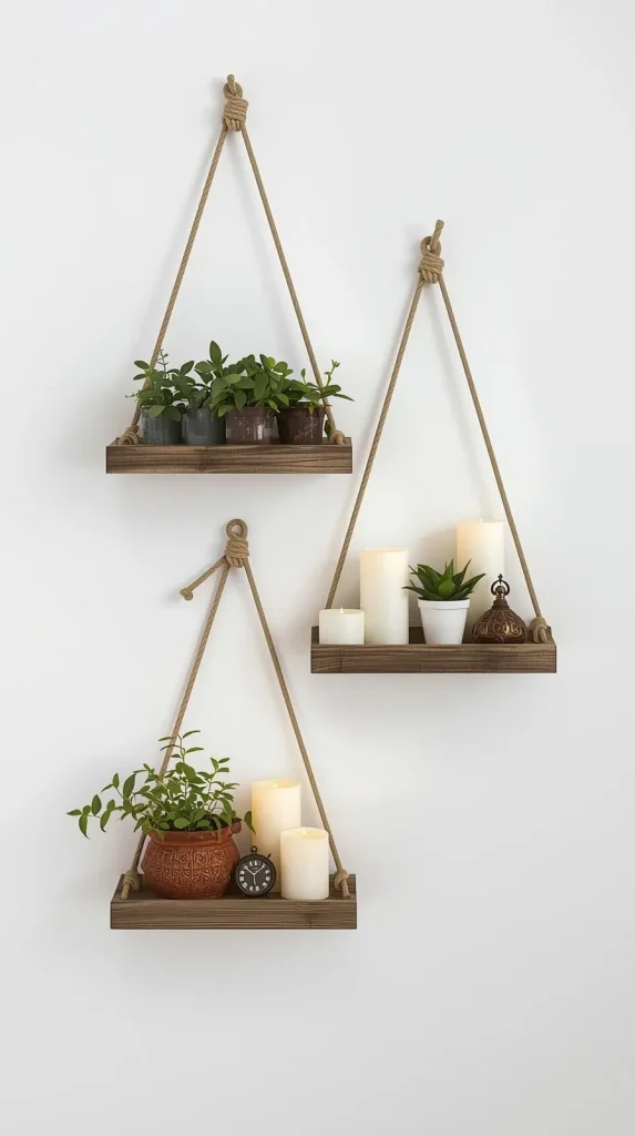  Hanging Rope Shelves