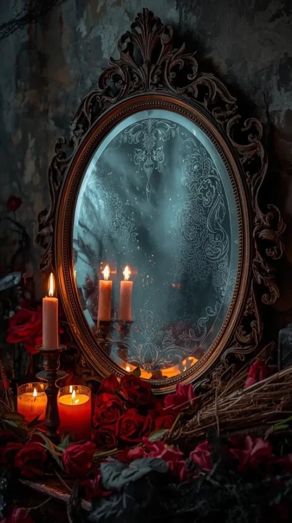 25 Halloween Home Decor Inspo for a Spooky, Stylish Season 14 13. Haunted Mirror Wall