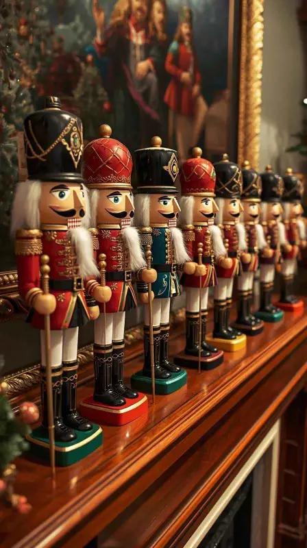 25 Traditional Christmas Home Decor Ideas for a Timeless Holiday Look 14 Nutcracker Figurines