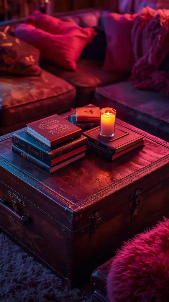 Vintage Trunks as Storage and Decor