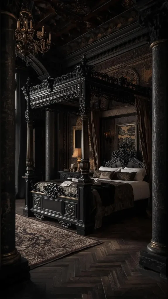 20 Gothic Home Decor Ideas | Darkly Elegant Ways to Style Your Space 15 Architectural Columns & Gothic Furniture Legs