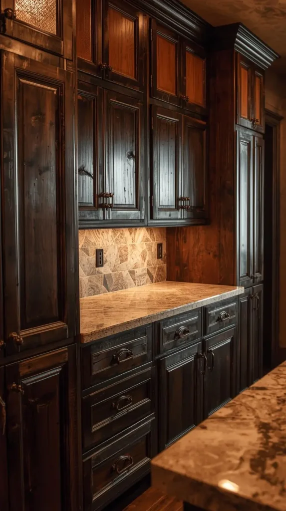 Dark Wood Cabinets & Vanities
