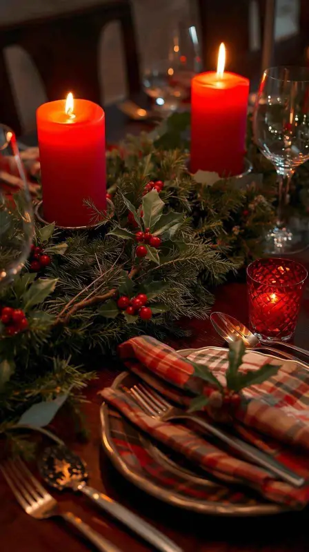 25 Traditional Christmas Home Decor Ideas for a Timeless Holiday Look 15 Holiday Table Setting