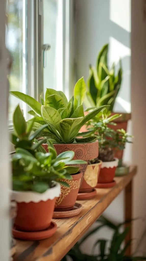 23 Cheap DIY Home Decor Ideas – Stylish & Budget-Friendly Projects 15 Painted Plant Pots