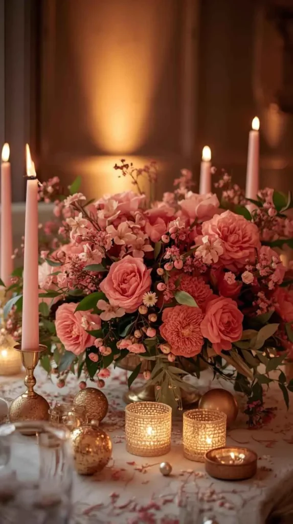 Pink Centerpieces
