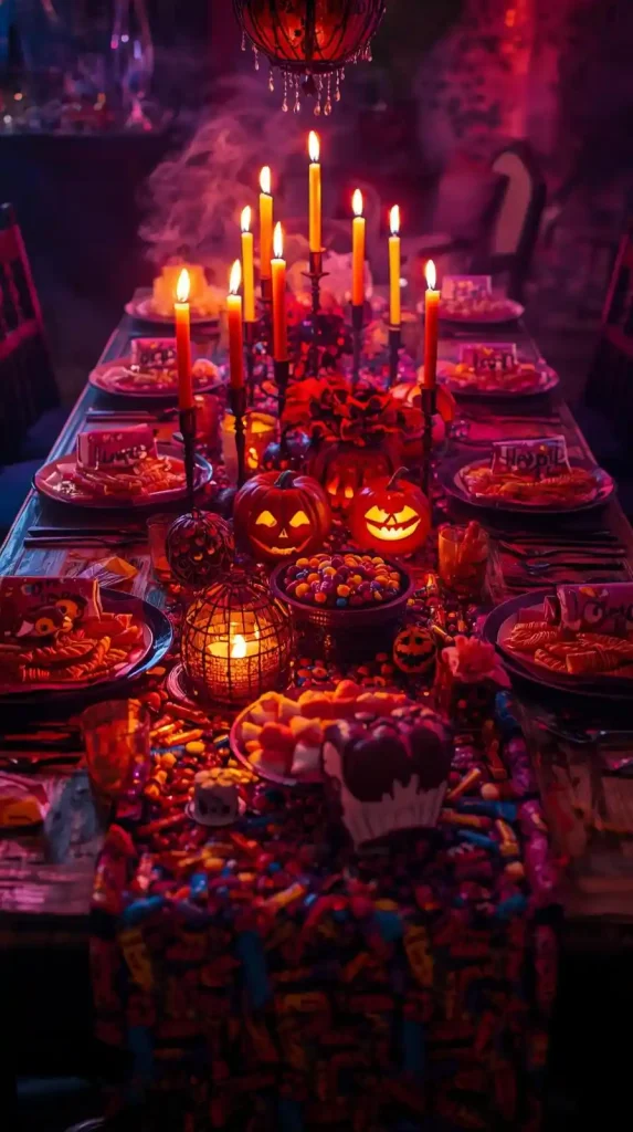 17 Iconic 2000s Halloween Home Decor Ideas for a Retro-Spooky Comeback 16 Candy Wrapper Table Runner