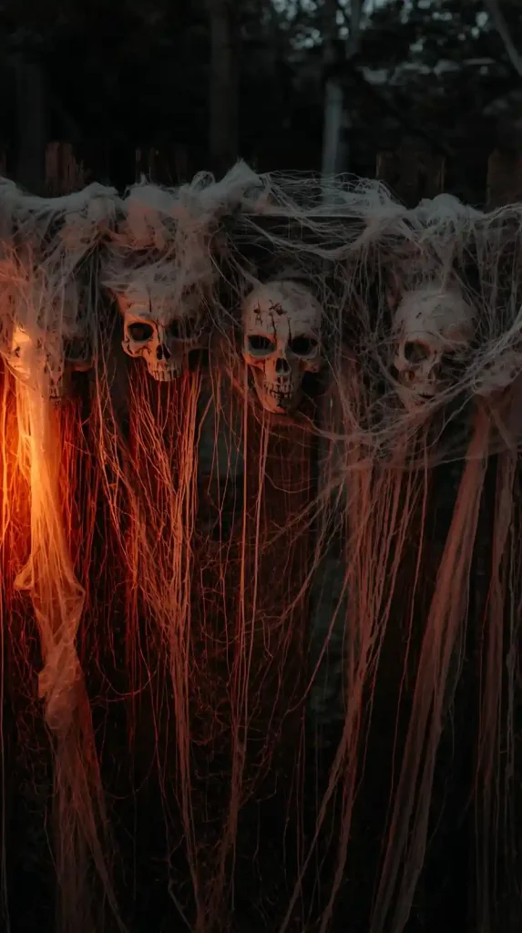 27 Best Halloween Home Decor Outdoor DIY Ideas for 2025 16 DIY Haunted Fence Faces