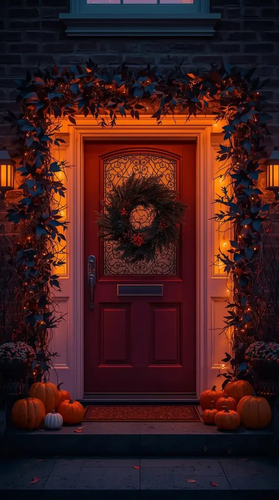 15. Ghoulish Door Garland