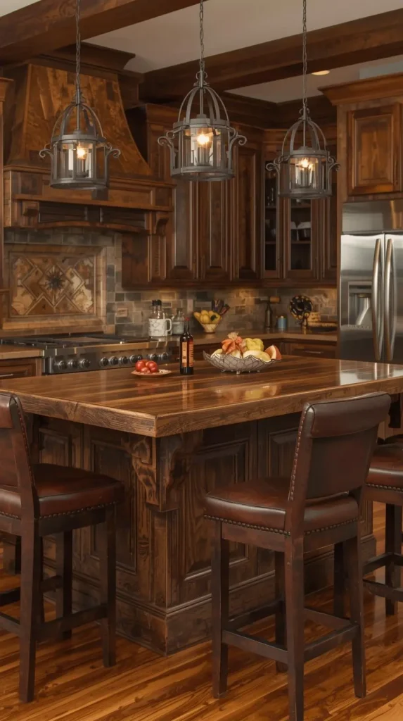 Leather or Dark Upholstered Bar Stools