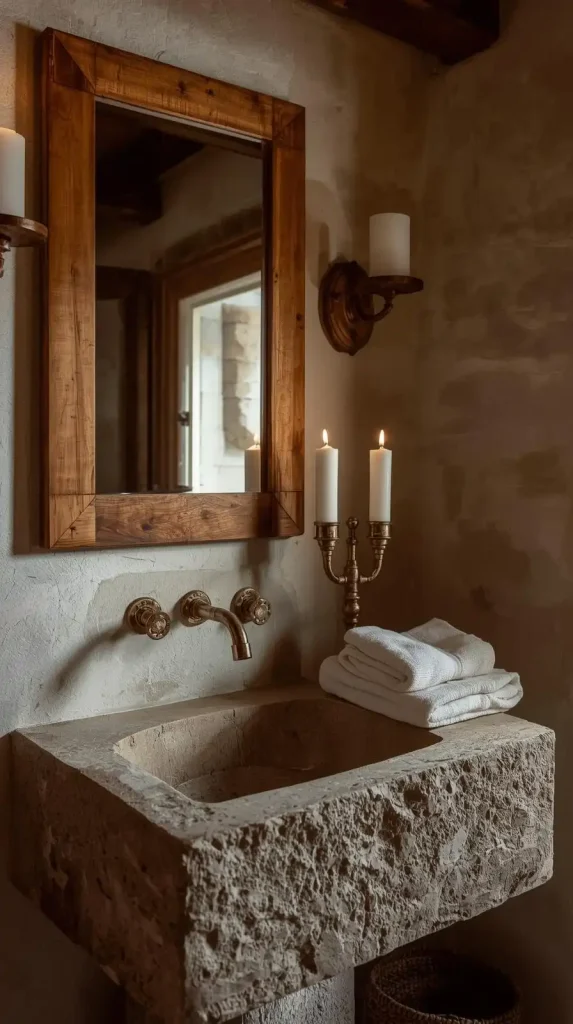 Rustic Bathroom Touches